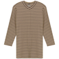 Striped Ribbed V Neck Tee