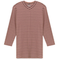 Striped Ribbed V Neck Tee