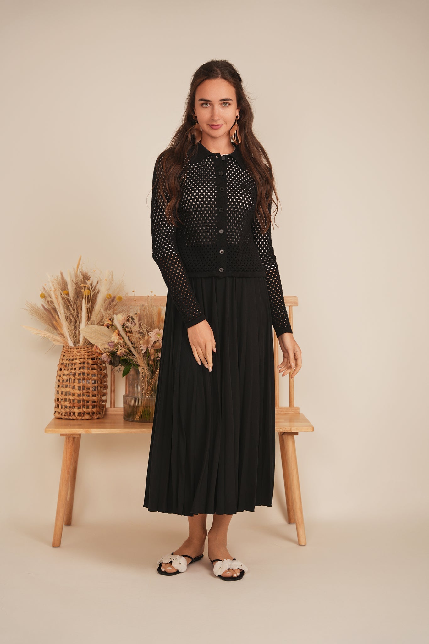 Cropped Crochet Sweater