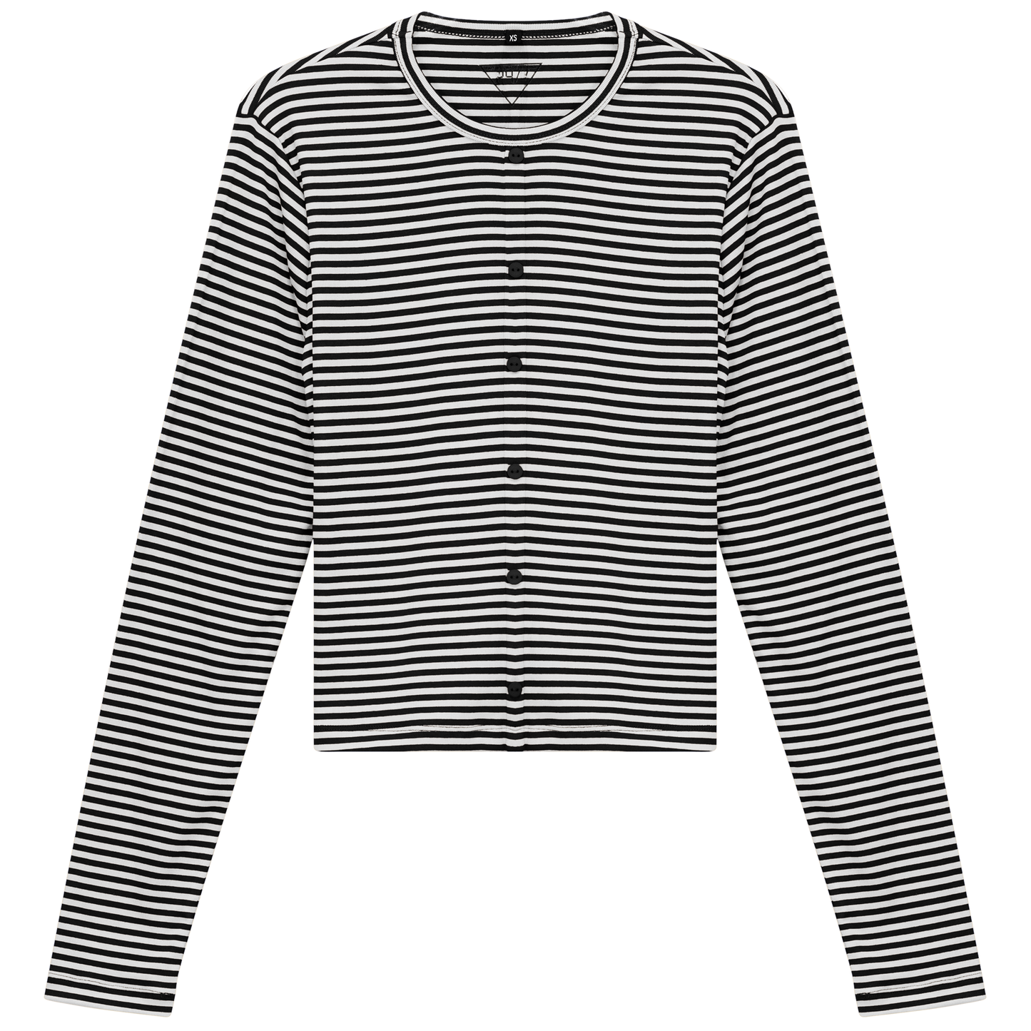 Cropped Striped Cardigan Tee