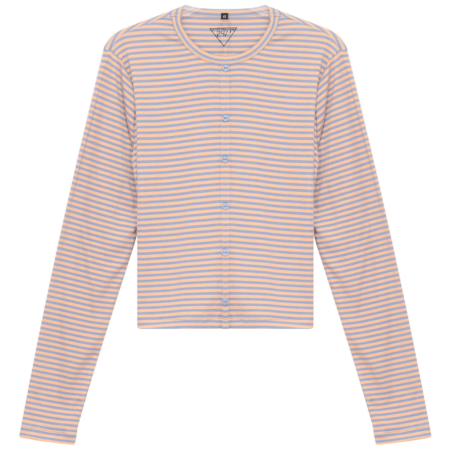 Cropped Striped Cardigan Tee