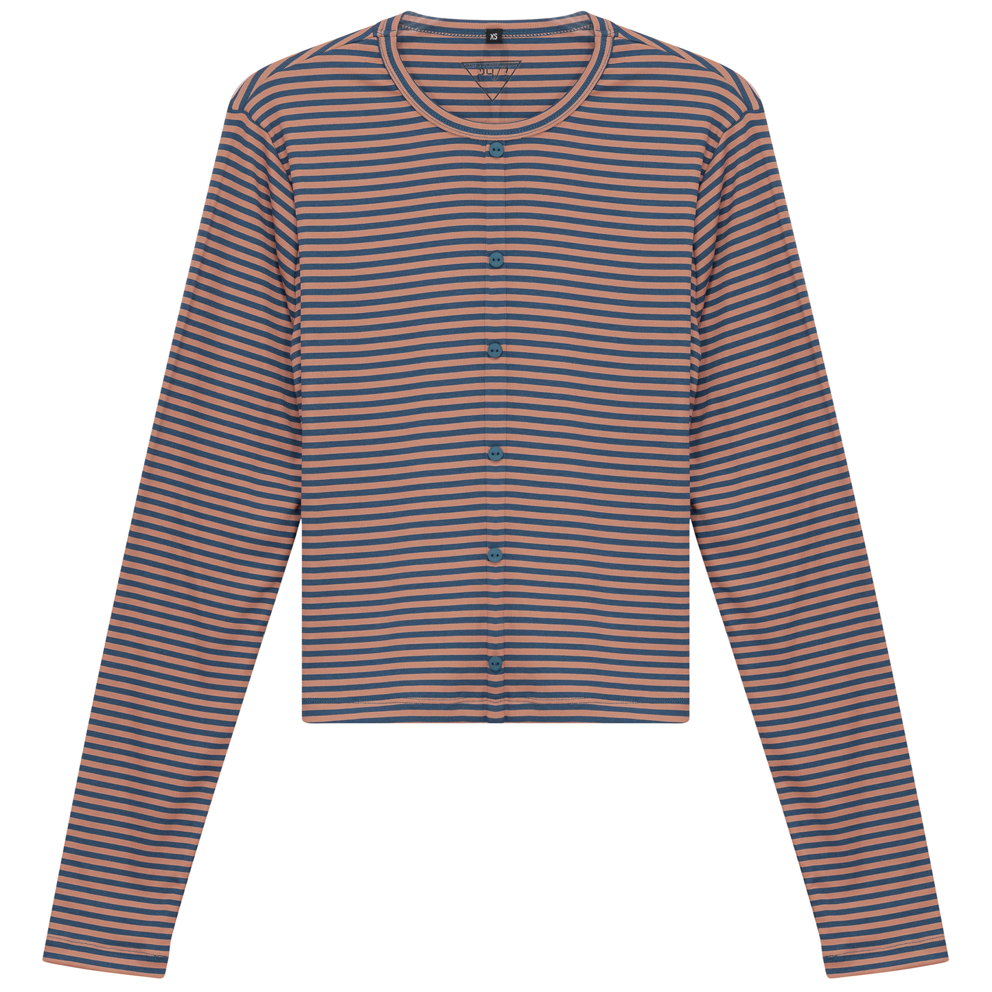 Cropped Striped Cardigan Tee