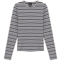 Striped Metalic V Neck Tee
