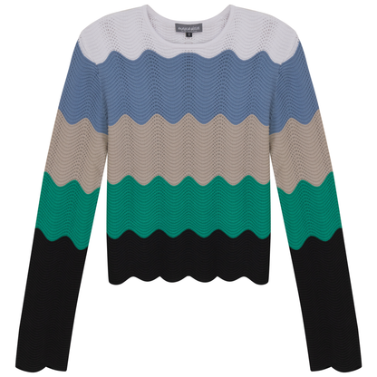 Crochet Color Blocked Cardigan