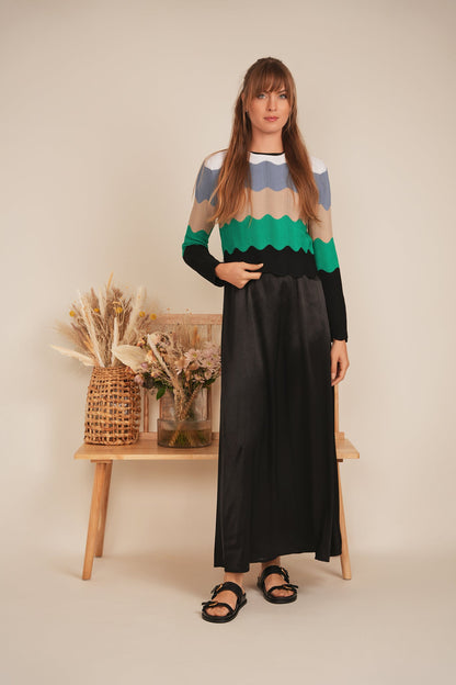 Crochet Color Blocked Cardigan