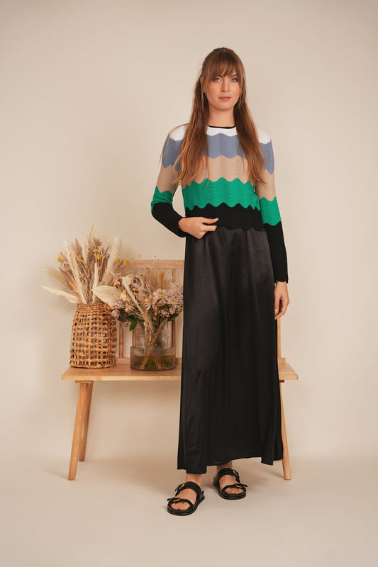 Crochet Color Blocked Cardigan