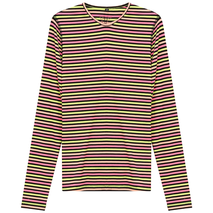 Striped V Neck Tee