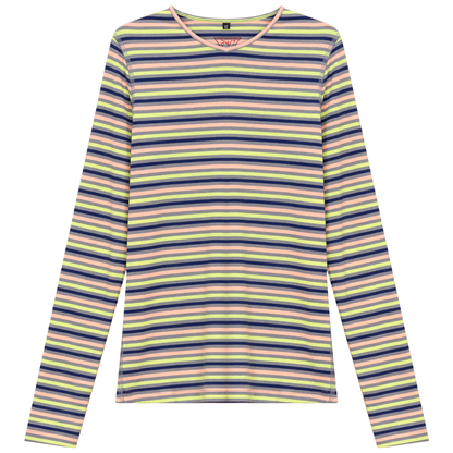 Striped V Neck Tee
