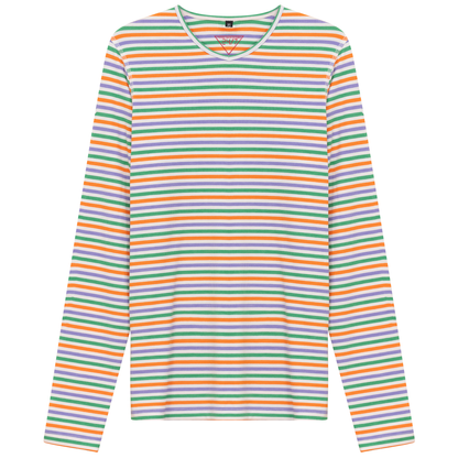 Striped V Neck Tee