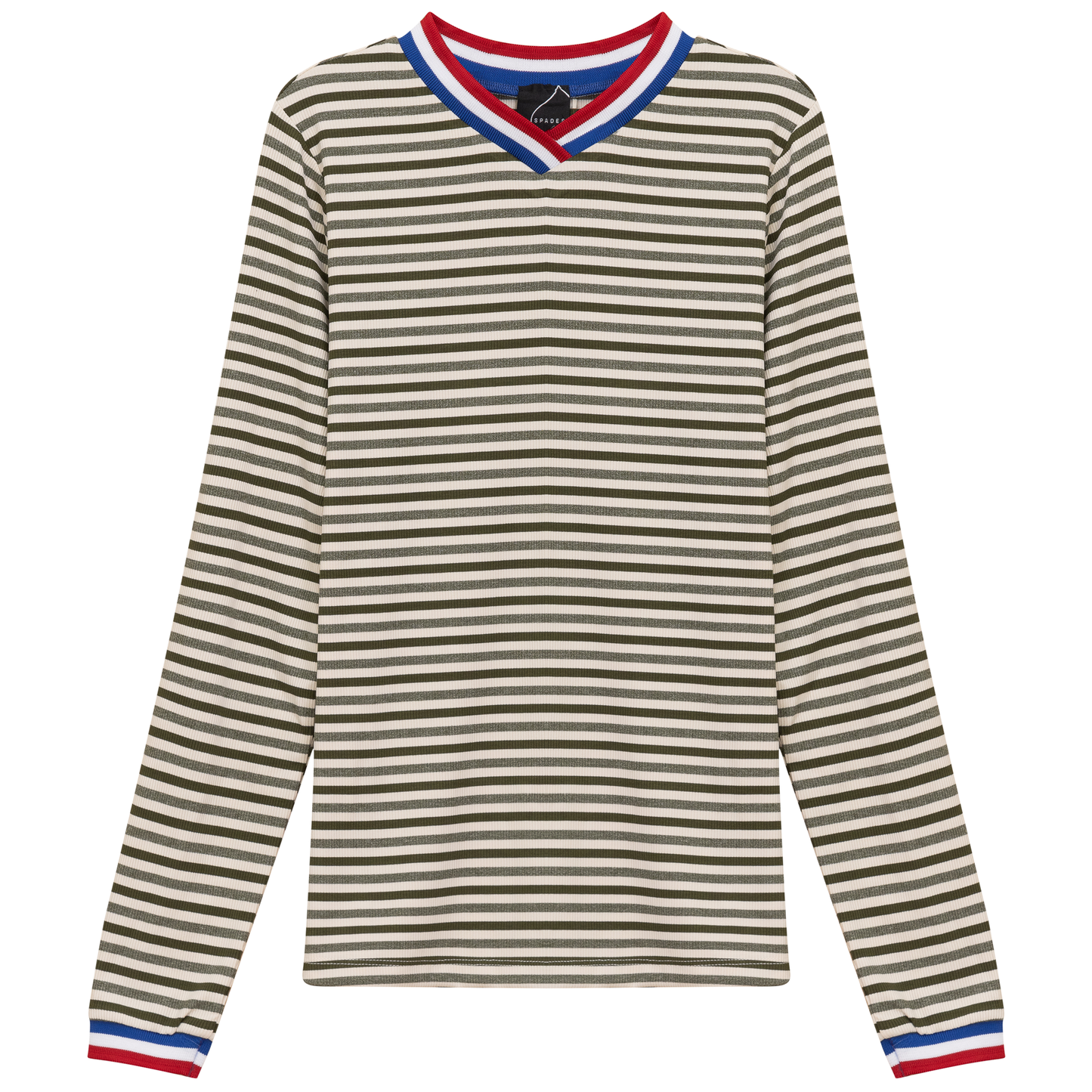 Striped Multi Color V Neck Tee
