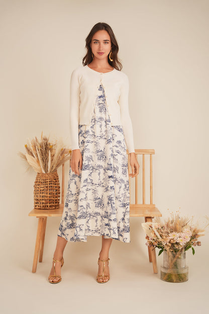 Accordian Pleated Midi Jumper