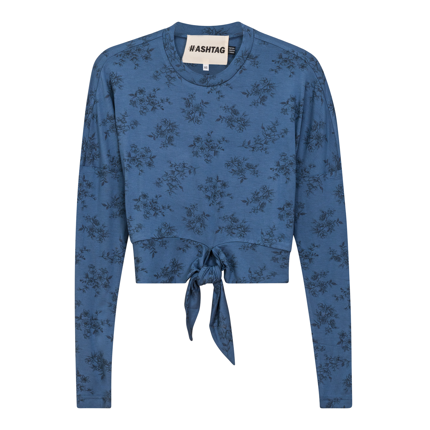 Cherry Floral Printed Tie Tee