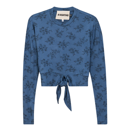 Cherry Floral Printed Tie Tee