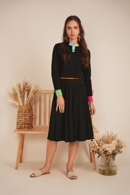 Color Blocked Henley Tee