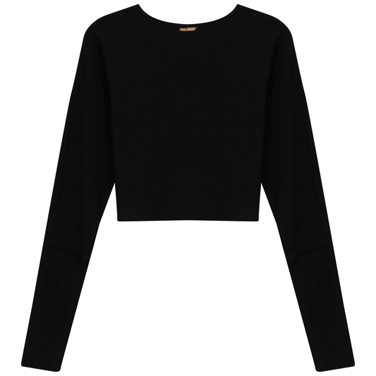 Cropped Ribbed Sweater