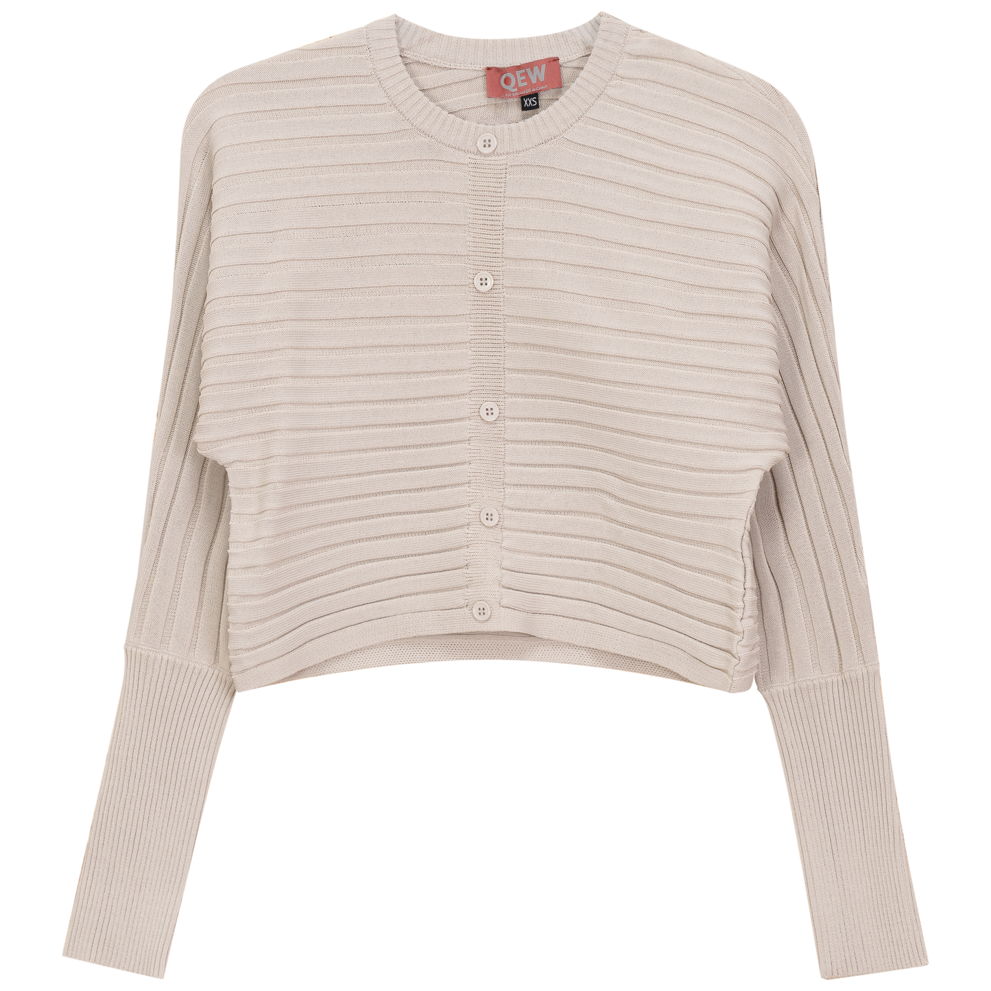 Cropped Ribbed Cardigan