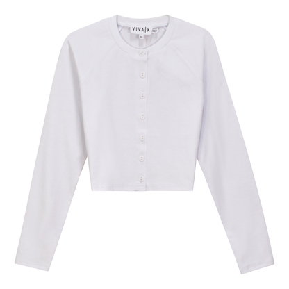 Cotton Cropped Cardigan