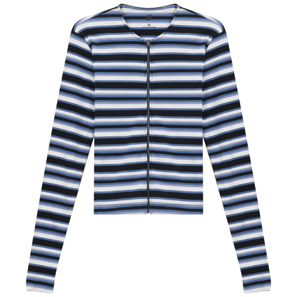 Stripped Zip Tee
