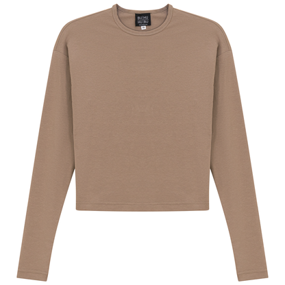 Cropped Off Shoulder Tee