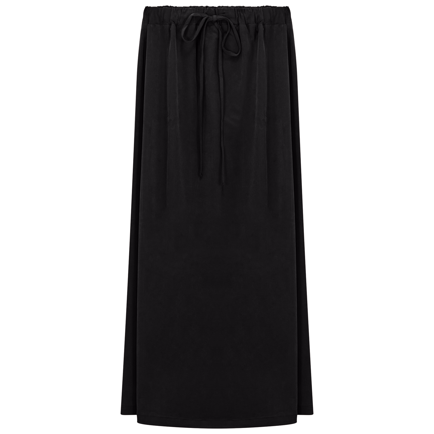 Cotton Midi Drawstring Skirt