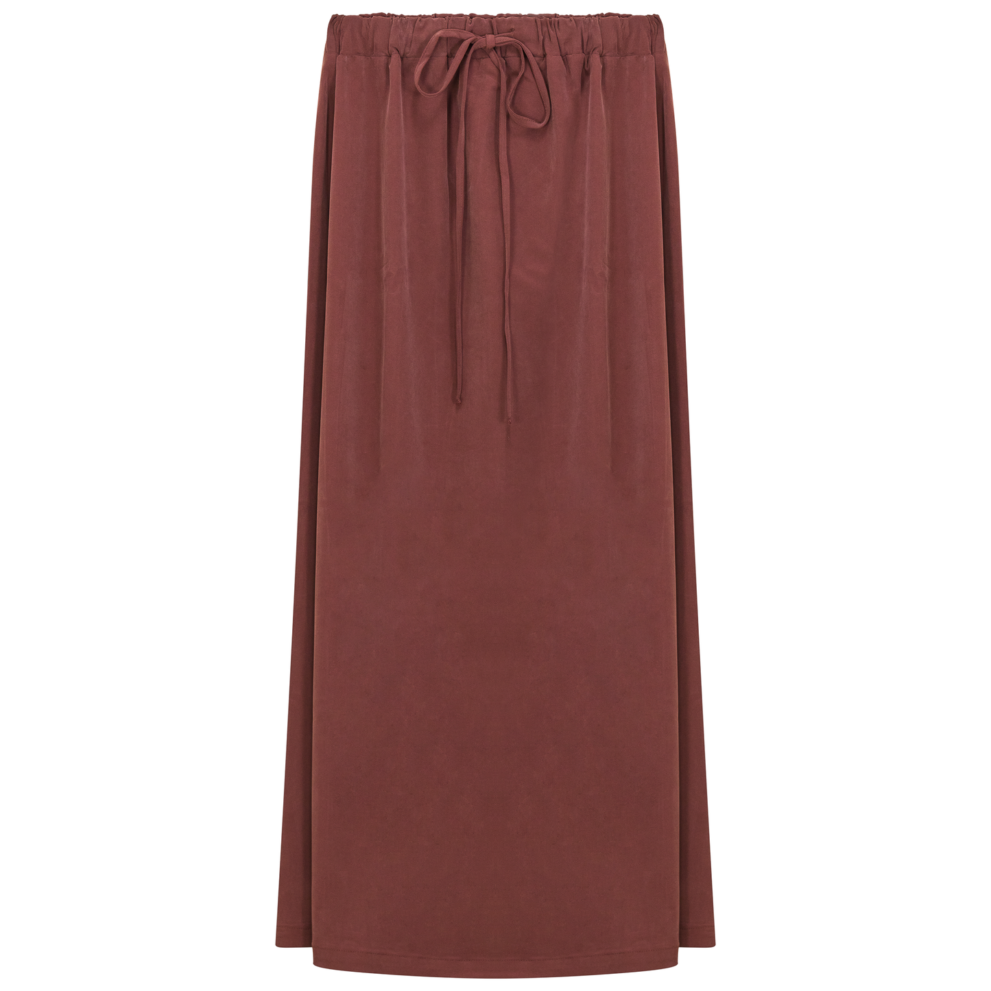 Cotton Midi Drawstring Skirt