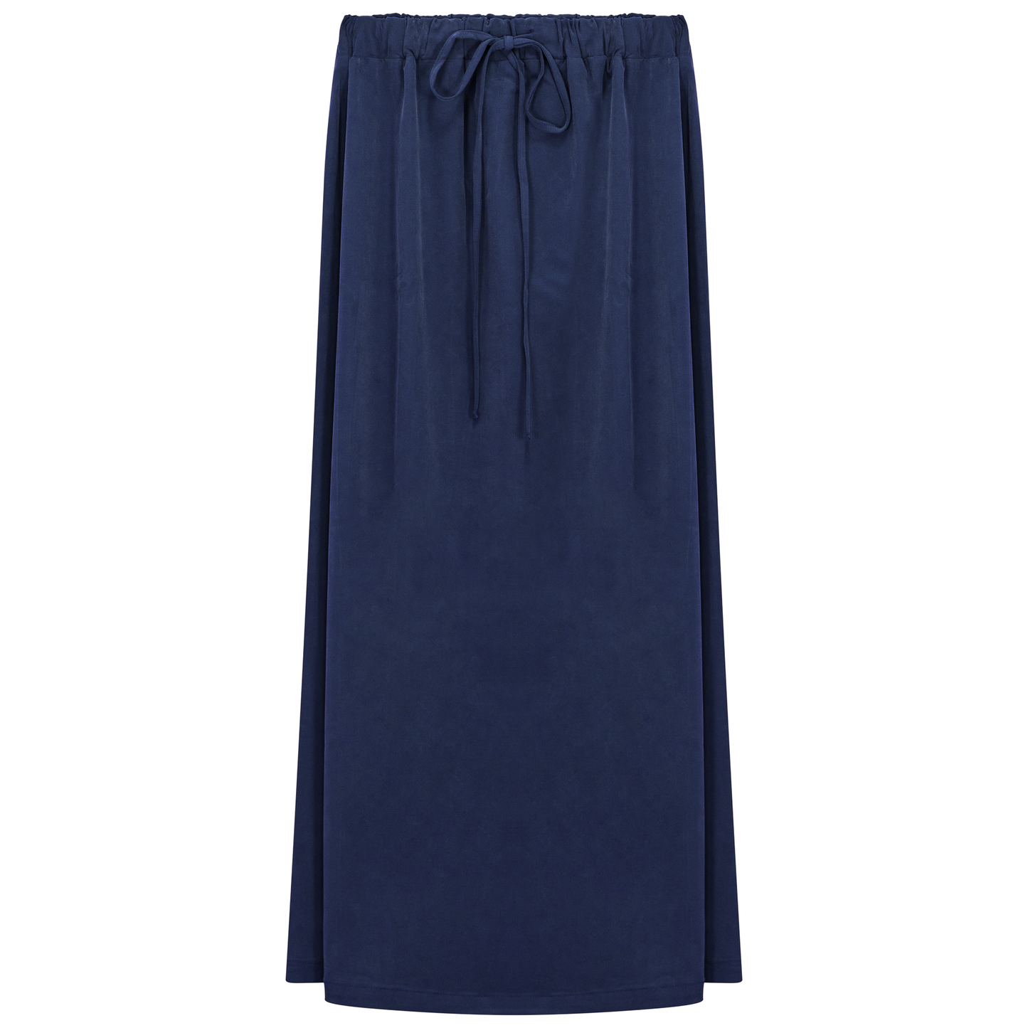 Cotton Midi Drawstring Skirt