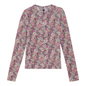 Cotton Floral Long Sleeves V Neck Tee