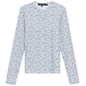 Printed V Neck Long Sleeve Tee