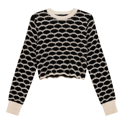 Cropped Wave Sweater