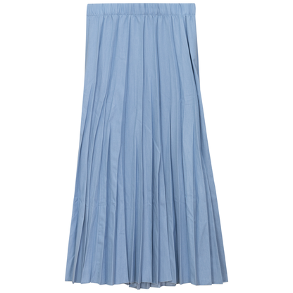 Midi Denim Burst Pleated Skirt