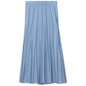 Midi Denim Burst Pleated Skirt