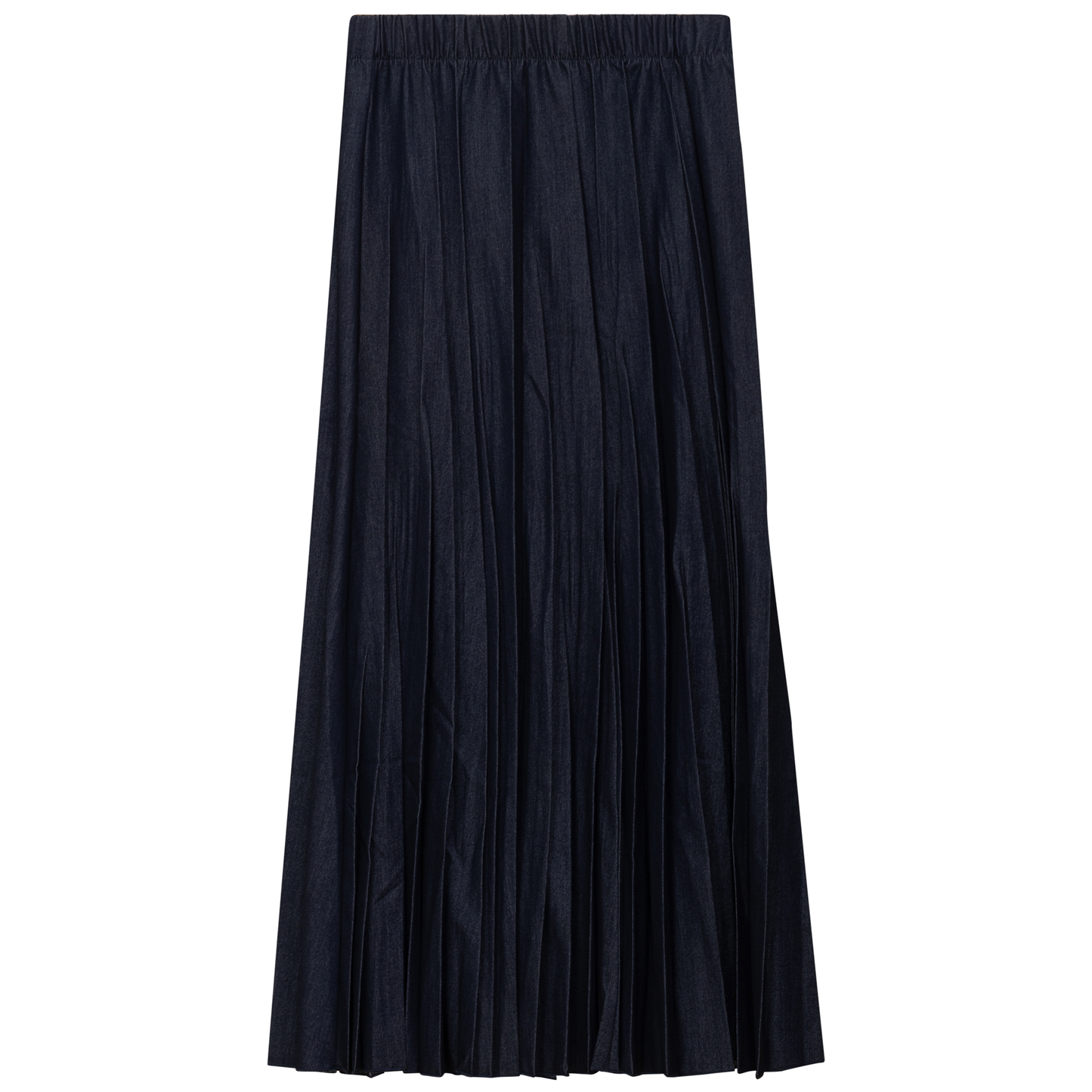 Midi Denim Burst Pleated Skirt