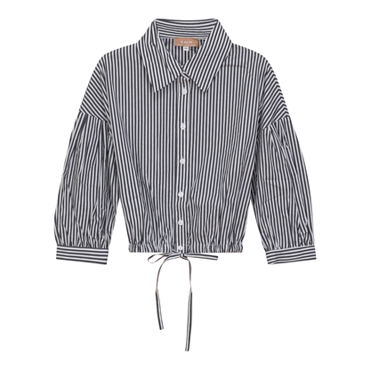 Striped Cropped Bungee Blouse