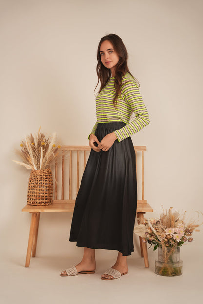 Raglan Sleeve Striped Tee