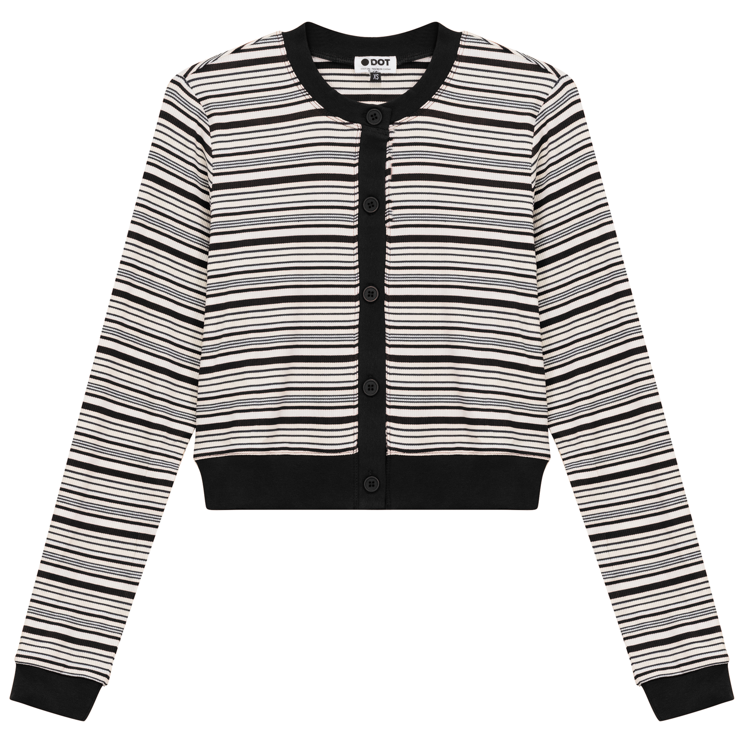 Cropped Button Down Stripped Tee