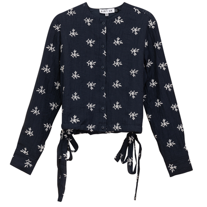 Embroidered Tulle Top