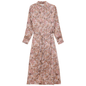 Printed Satin Midi Shirt Dress