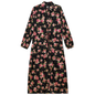 Printed Satin Belted Shirt Dress