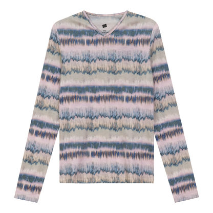 Wave Printed V Neck Tee