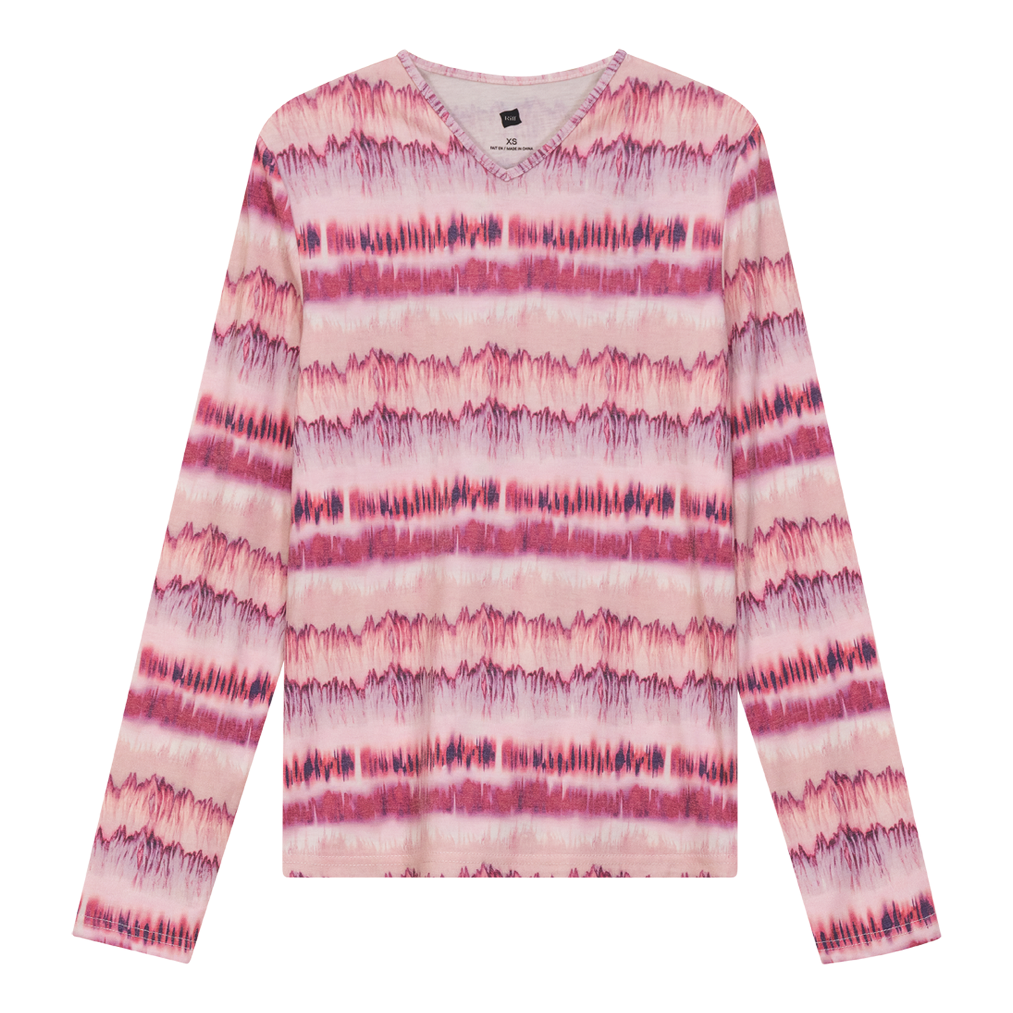 Wave Printed V Neck Tee