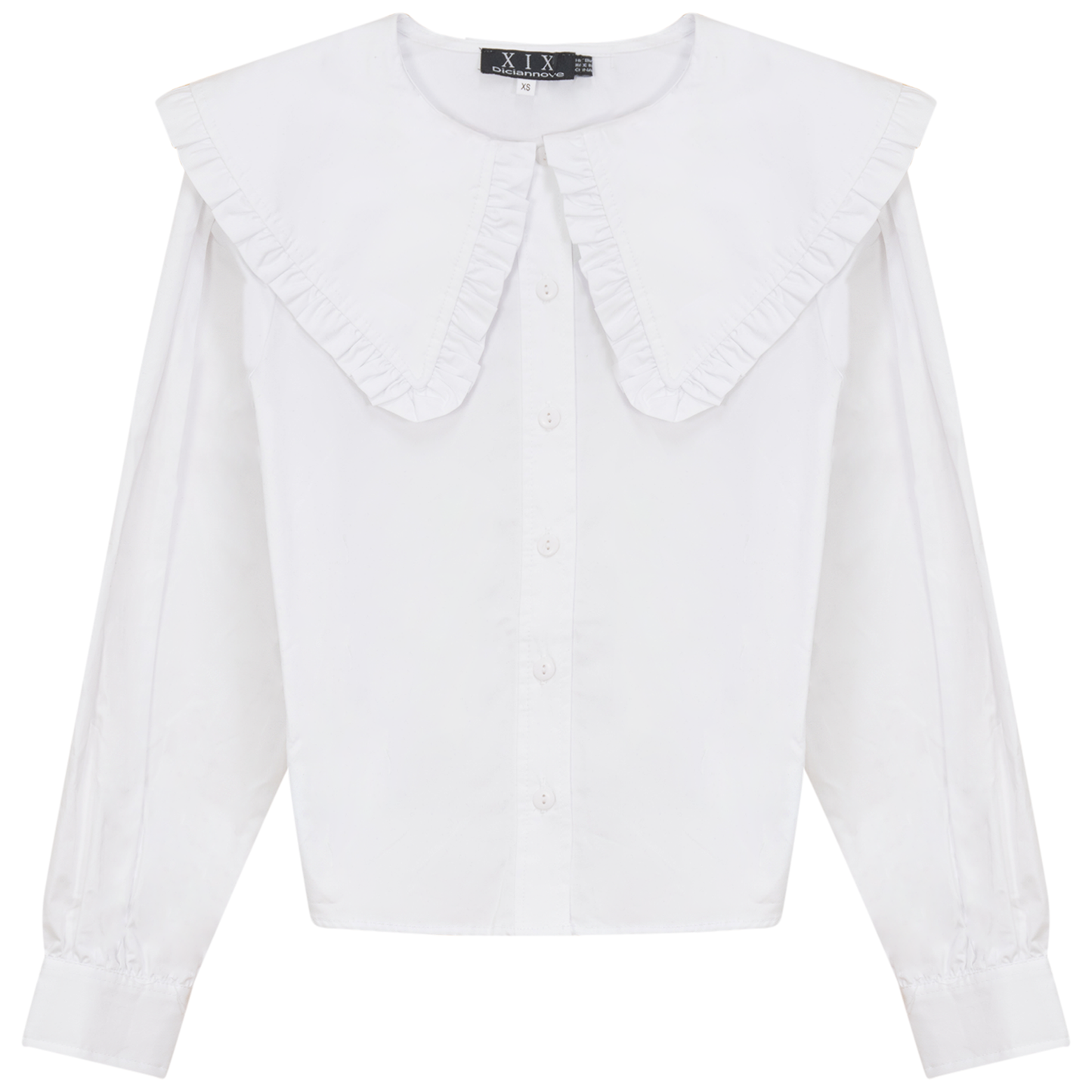 Bib Collar Cotton Shirt