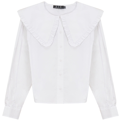 Bib Collar Cotton Shirt