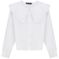 Bib Collar Cotton Shirt