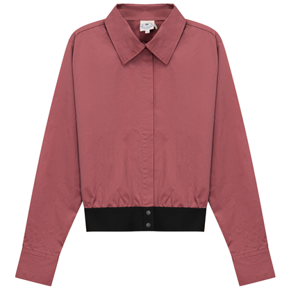 Cropped Cotton Belt Blouse