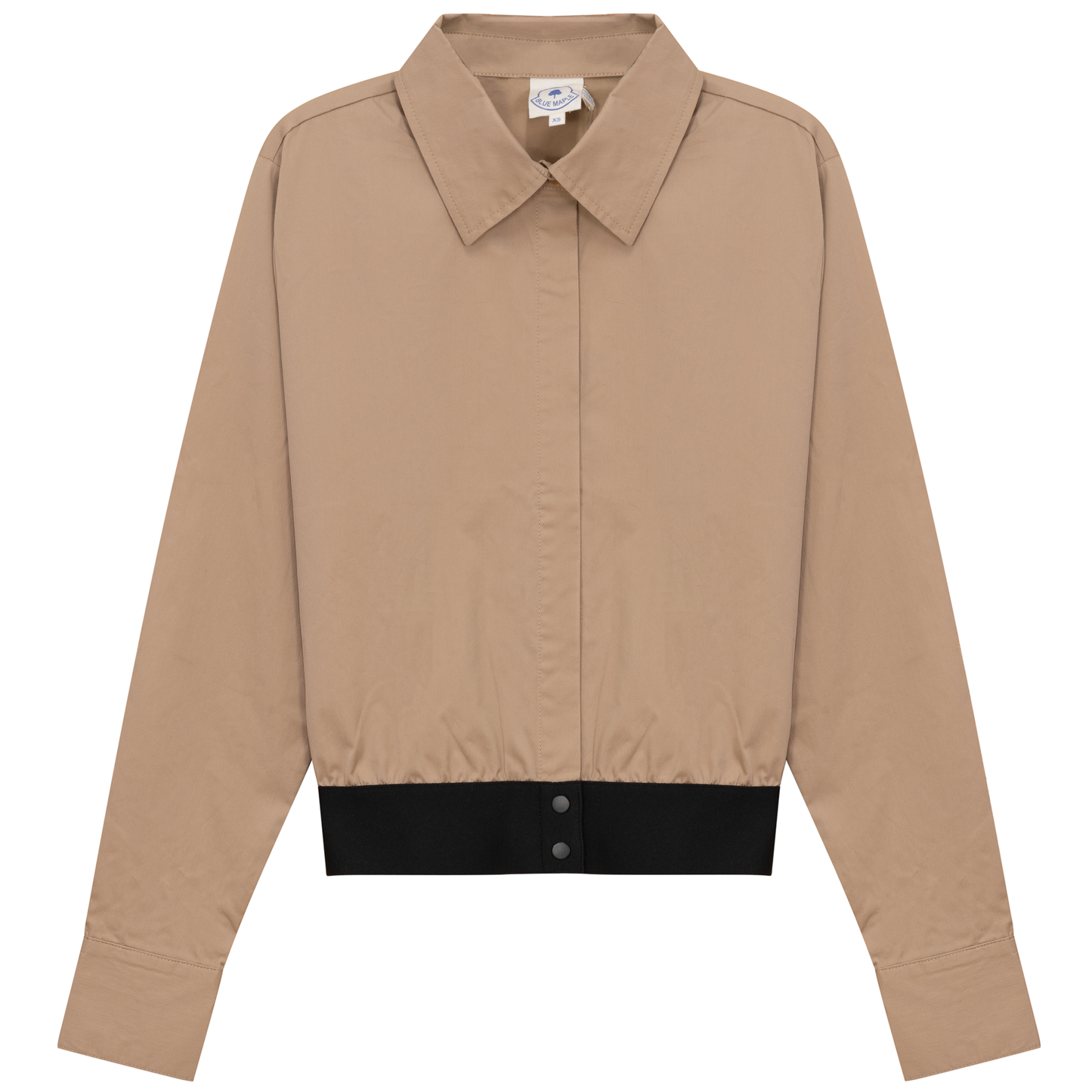 Cropped Cotton Belt Blouse