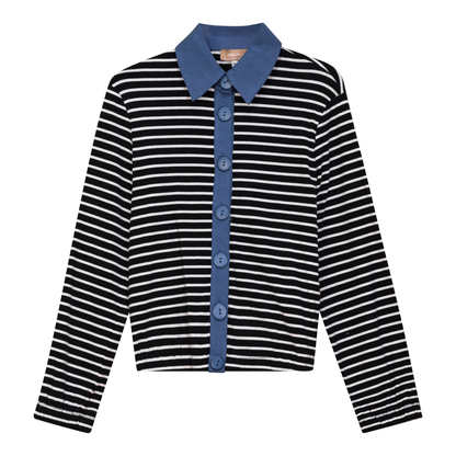 Striped Button Down Cardigan