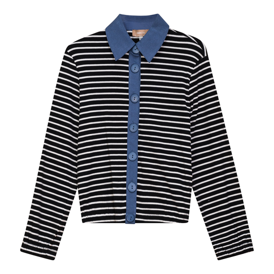 Striped Button Down Cardigan