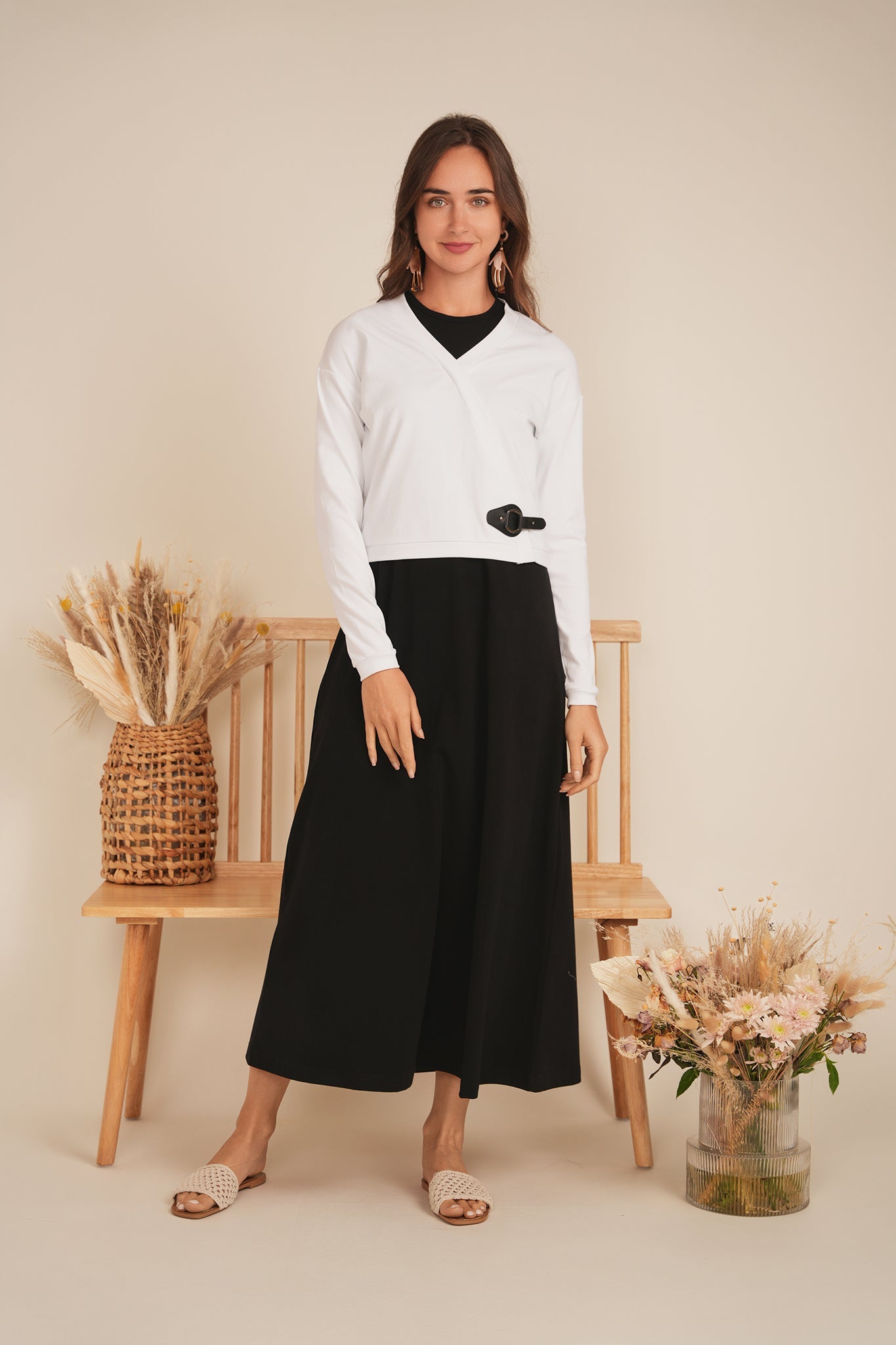 Cotton Wrap Knit Cardigan