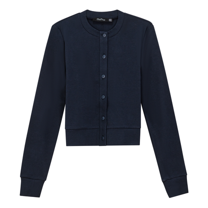 Cropped Ribbed Cardigan