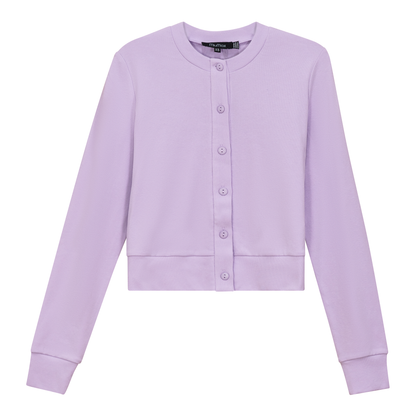 Cropped Ribbed Cardigan